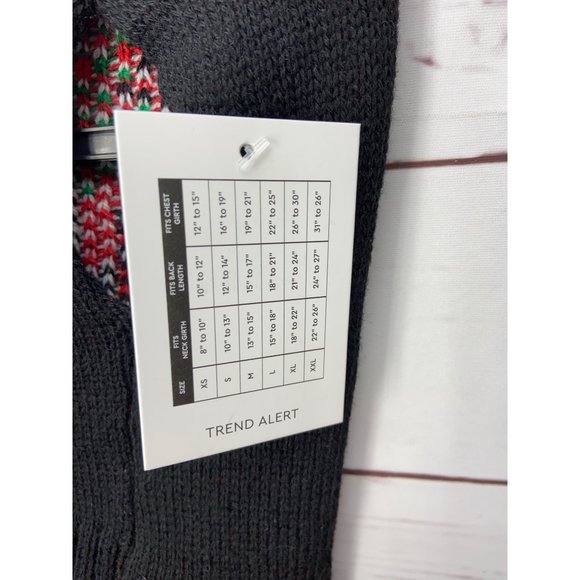 It's A Bark Life Black Red Mistletoe Candy Cane Joy Cable Knit Dog Christmas Swe - Picture 4 of 5